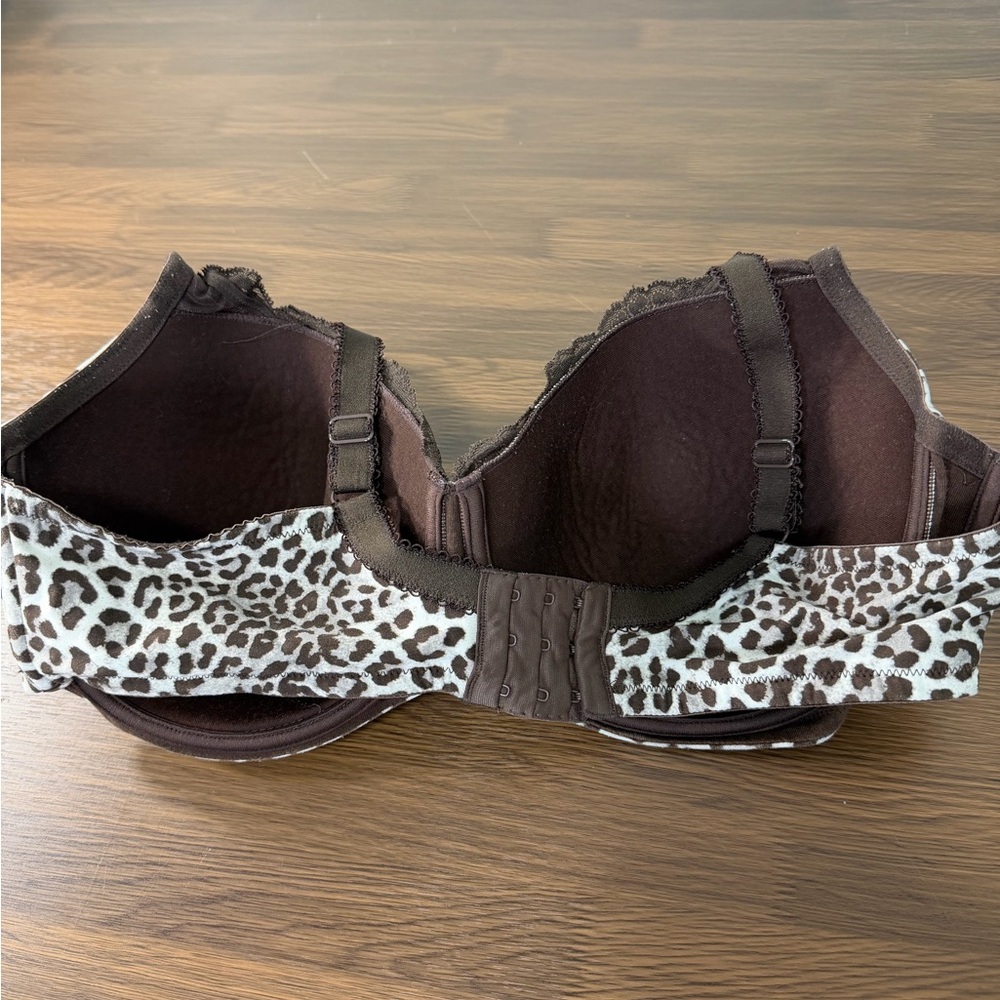 Le Mystere Brown Leopard Print Lace Tisha Bra Sz 40D - Picture 4 of 10